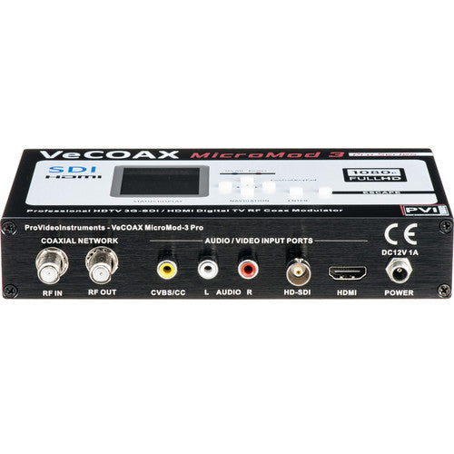 ProVideoInstruments VeCOAX MicroMod 3 SDI/HDMI Digital TV RF Coax Modulator