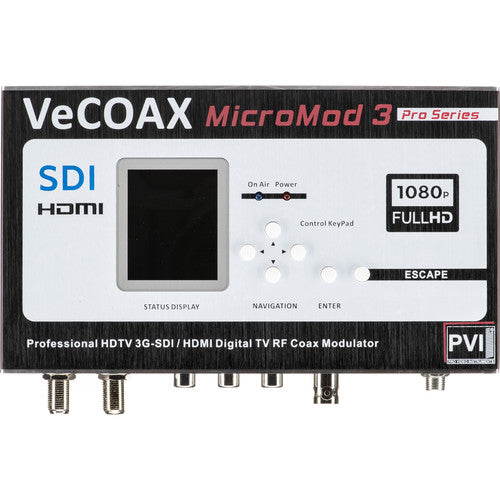 ProVideoInstruments VeCOAX MicroMod 3 SDI/HDMI Digital TV RF Coax Modulator